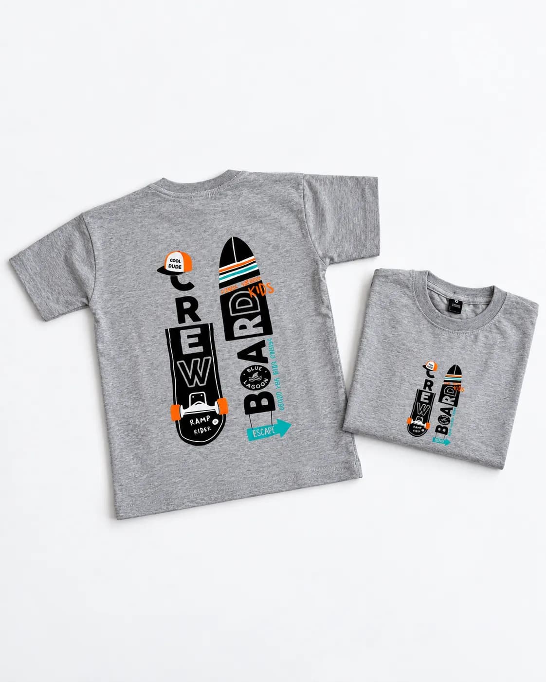 REMERA OVER SKATE GRIS
