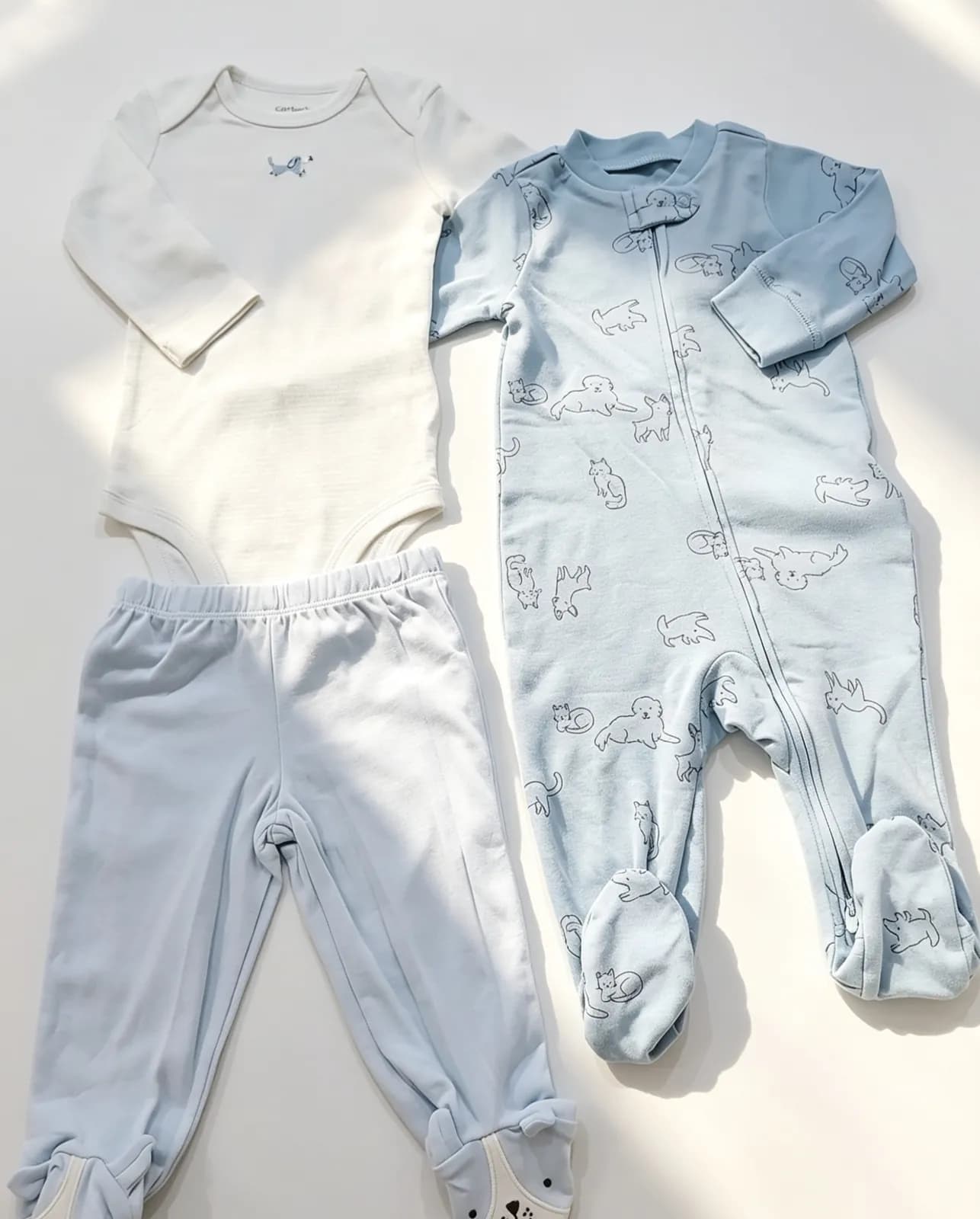 Set Osito + Body + Pantalón Celeste
