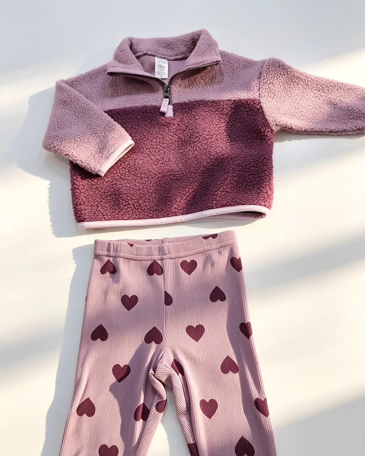 Set Buzo Sherpa Rosa + Legging