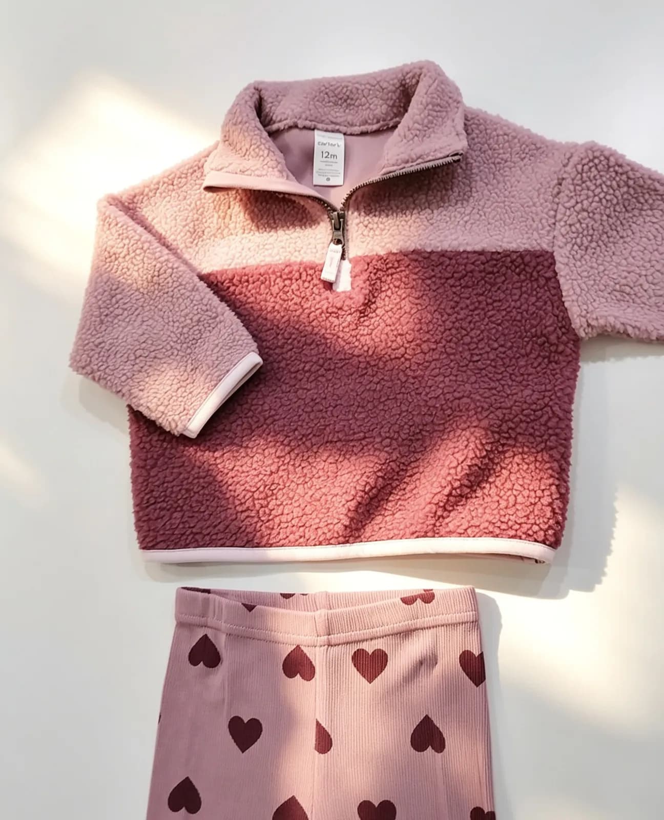 Set Buzo Sherpa Rosa + Legging